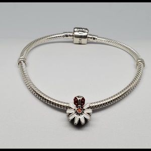 PANDORA bracelet with Charm. 925 Silver